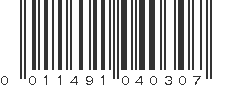 UPC 011491040307