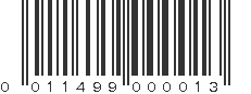 UPC 011499000013