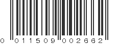 UPC 011509002662