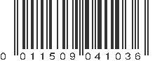 UPC 011509041036