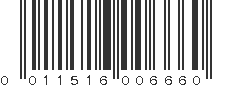 UPC 011516006660