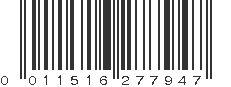 UPC 011516277947