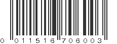 UPC 011516706003