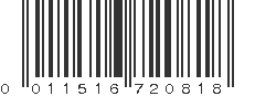 UPC 011516720818