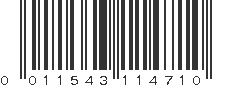 UPC 011543114710