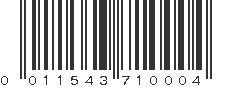 UPC 011543710004