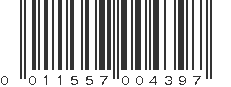 UPC 011557004397