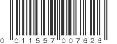 UPC 011557007626