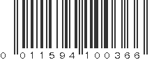 UPC 011594100366