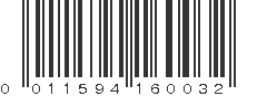 UPC 011594160032