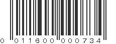 UPC 011600000734