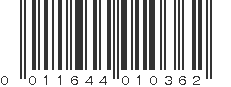 UPC 011644010362