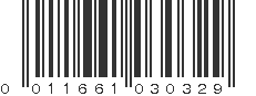 UPC 011661030329