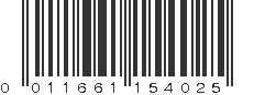 UPC 011661154025