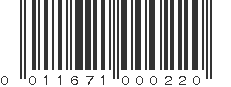 UPC 011671000220