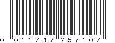 UPC 011747257107