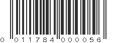 UPC 011784000056