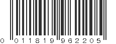 UPC 011819962205