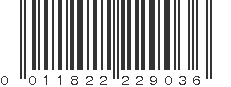 UPC 011822229036