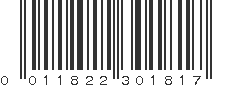 UPC 011822301817