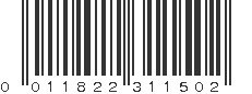 UPC 011822311502