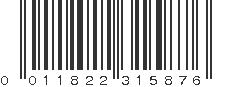 UPC 011822315876