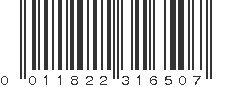 UPC 011822316507