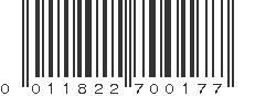 UPC 011822700177