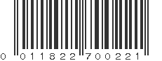 UPC 011822700221