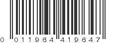 UPC 011964419647