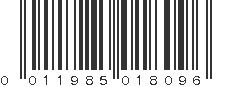 UPC 011985018096