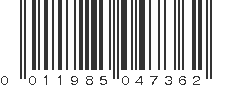 UPC 011985047362