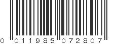 UPC 011985072807