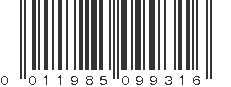 UPC 011985099316