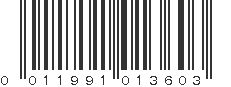 UPC 011991013603