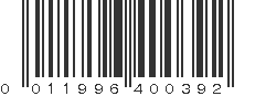 UPC 011996400392