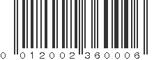 UPC 012002360006