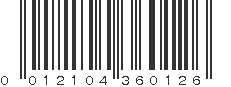 UPC 012104360126