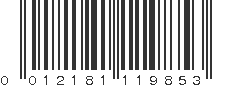 UPC 012181119853