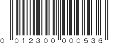 UPC 012300000536