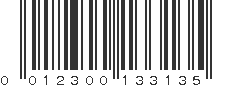 UPC 012300133135