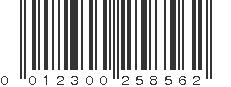 UPC 012300258562