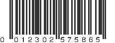 UPC 012302575865