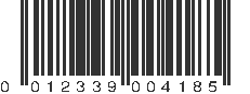 UPC 012339004185