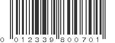 UPC 012339800701