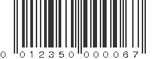 UPC 012350000067