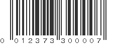 UPC 012373300007