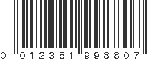 UPC 012381998807