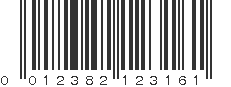 UPC 012382123161