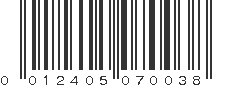 UPC 012405070038